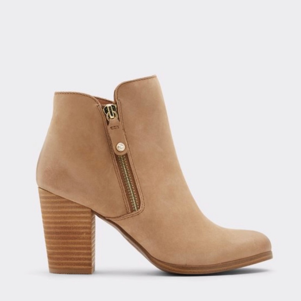 ALDO Naedia Tan/Brown Suede Booties